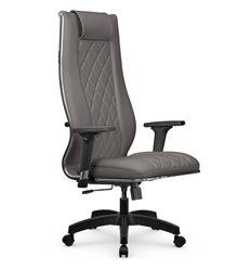Кресло для руководителя Метта L 1m 50M/2D серый, MPES, топ-ган, крестовина пластик фото 1