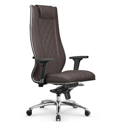 Кресло для руководителя Метта L 1m 50M/2D темно-коричневый, MPES, мультиблок, крестовина алюминий фото 1