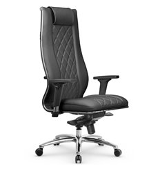 Кресло для руководителя Метта L 1m 50M/2D черный, MPES, мультиблок, крестовина алюминий фото 1