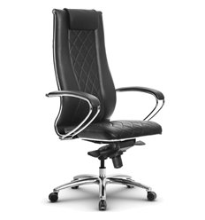 Офисное кресло Метта L 1m 50M/K116 черный, MPES, мультиблок, крестовина алюминий фото 1