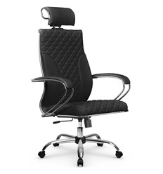 Офисное кресло Метта L 2c 44C/K116 черный, MPES, топ-ган, крестовина хром фото 1