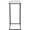 Loft 50x30см, белый мрамор с черными ножками фото 2