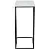 Loft 50x30см, белый мрамор с черными ножками фото 4