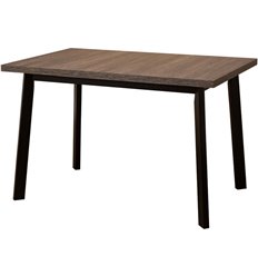 Деревянный стол Next раскладной 120-160x80x76,5см, Венге винтаж, чёрный фото 1
