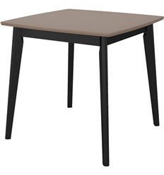 Деревянный стол Marcel 80x80х76см, Кофе, чёрный фото 1