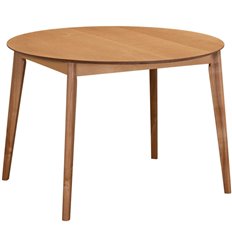 Обеденный стол Oslo круглый раскладной 110-140x110x76см, Орех миланский фото 1