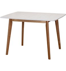 Обеденный стол Oslo раскладной 100-130x80x76см, Сосна Рандерс, орех миланский фото 1