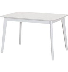 Прямоугольный стол Oslo раскладной 120-160x80x76см, Сосна Рандерс структурное, белый фото 1