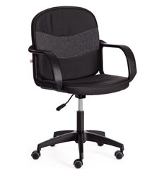 Офисное кресло TETCHAIR BAGGI PA экокожа/ткань, черный/серый фото 1