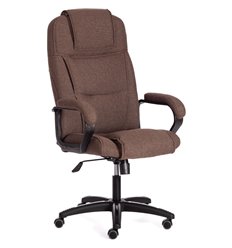 Кресло для руководителя TETCHAIR BERGAMO (22) ткань, коричневый, фото 1
