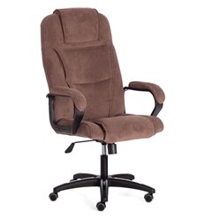 Кресло для руководителя TETCHAIR BERGAMO (22) флок, коричневый, фото 1