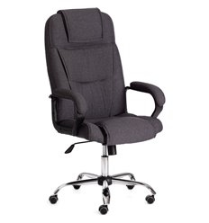 Офисное кресло TETCHAIR BERGAMO хром (22), ткань, темно-серый фото 1