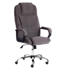 Офисное кресло TETCHAIR BERGAMO хром (22), флок, серый фото 1