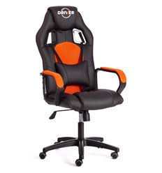 Кресло для руководителя TETCHAIR DRIVER (22) экокожа/ткань, черный/оранжевый фото 1