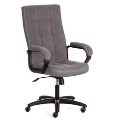 Кресло для руководителя TETCHAIR TRENDY (22) флок/ткань, серый фото 1