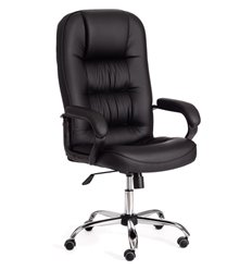 Офисное кресло TETCHAIR СН9944 (22) Хром экокожа, черный фото 1