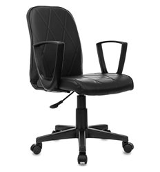 Компьютерное кресло Бюрократ CH-327/BLACK-PU, экокожа, цвет черный фото 1