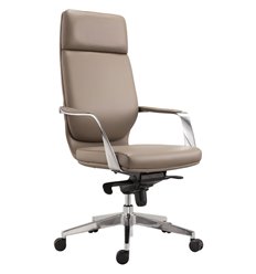 Кресло для руководителя BRABIX Premium Resonance EX-755, алюминий, экокожа, бежевое фото 1