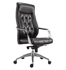 Кресло для руководителя BRABIX Premium Sonata EX-754, алюминий, экокожа, черное фото 1
