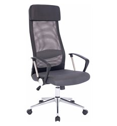 Кресло для руководителя BRABIX Flight R EX-541, ткань TW/сетка, черное/серое фото 1