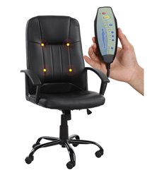 Кресло для руководителя BRABIX Device MS-002, 4 массажных модуля, экокожа, черное фото 1