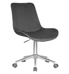 Офисное кресло DOBRIN Dora LM-9518 серый велюр, хром фото 1