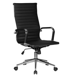 Кресло компьютерное DOBRIN Clark Simple LMR-101B black, экокожа, цвет черный фото 1