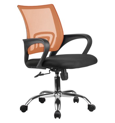 Riva Chair 8085 JE оранжевое, хром, спинка сетка