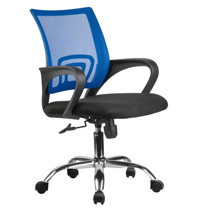 Riva Chair 8085 JE синее, хром, спинка сетка