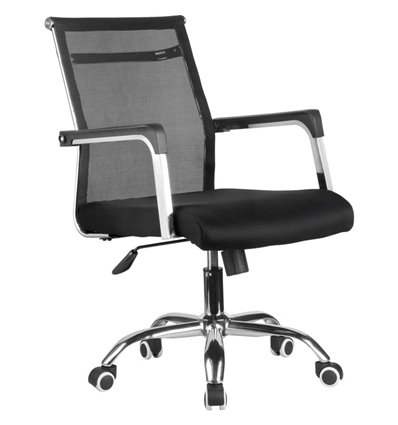 Riva Chair 706 E черное, хром, спинка сетка