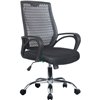 Riva Chair 8081 Е черное, хром, пластиковая спинка фото 1