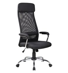 Riva Chair 8206 HX черное, хром, спинка сетка фото 1