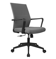 Кресло для оператора Riva Chair Like B818 серое, пластик, спинка сетка фото 1