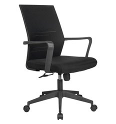 Кресло для оператора Riva Chair Like B818 черное, пластик, спинка сетка фото 1