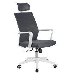 Riva Chair A819 серое, белый пластик, спинка сетка