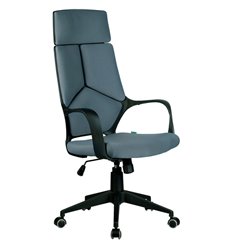 Riva Chair 8989 серое, черный пластик, ткань