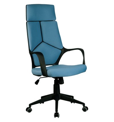 Riva Chair 8989 синее, черный пластик, ткань