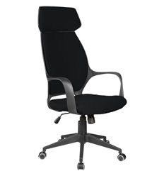 Кресло для руководителя Riva Chair 7272 черное, ткань, фото 1
