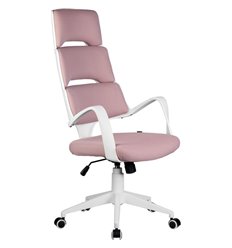 Офисное кресло Riva Chair SAKURA розовое, белый пластик, ткань фото 1