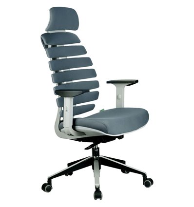 Riva Chair SHARK серый, алюминий, серый пластик, ткань