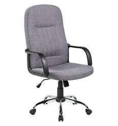 Riva Chair 9309-1J серое, хром, ткань