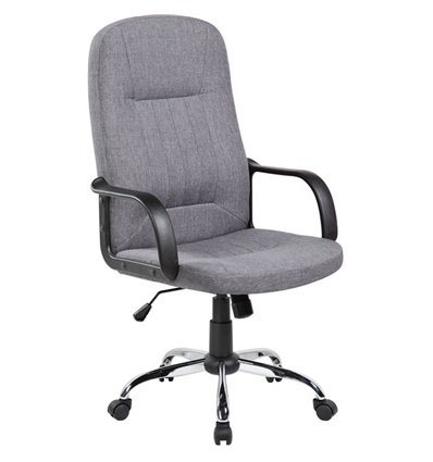 Riva Chair 9309-1J серое, хром, ткань