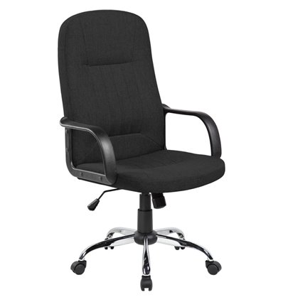 Riva Chair 9309-1J черное, хром, ткань