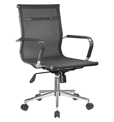 Riva Chair 6001-2SE черное, хром, сетка