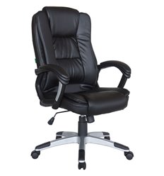 Кресло для руководителя Riva Chair 9211 черное, пластик, экокожа фото 1