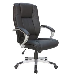 Офисное кресло Riva Chair 9036 Лотос черное, пластик, экокожа фото 1