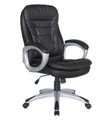 Кресло для руководителя Riva Chair Soft 9110 черное, пластик, экокожа фото 1