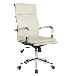 Riva Chair 6003-1 S светло-бежевое, хром, экокожа