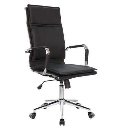 Riva Chair 6003-1 S черное, хром, экокожа