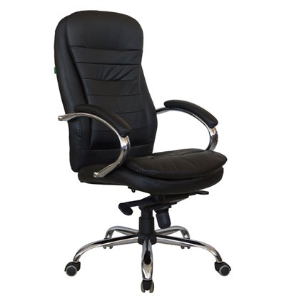 Riva Chair 9024 черное, хром, экокожа